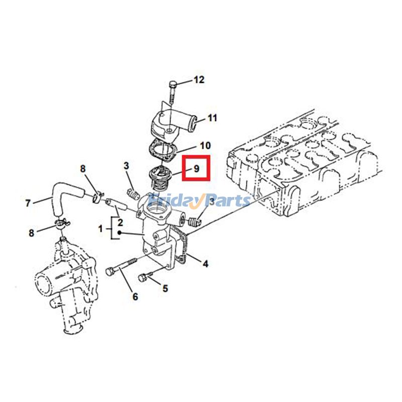 Termostato 71-02814 para motor Carrier CT2.29 CT3.44 CT3.69 CT4.91 Supra 544 722 1150 Maxima 1000 1200 1300 para Motor,Refrigeración de transporte Para CARRIER FridayParts