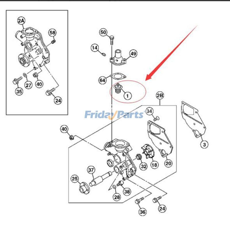Thermostat 8971606540 ​​für Hitachi EX27U EX27UNA EX30U EX35U EX35UNA EX50U EX58MU LX20-2 LX20-3 LX20SL-3