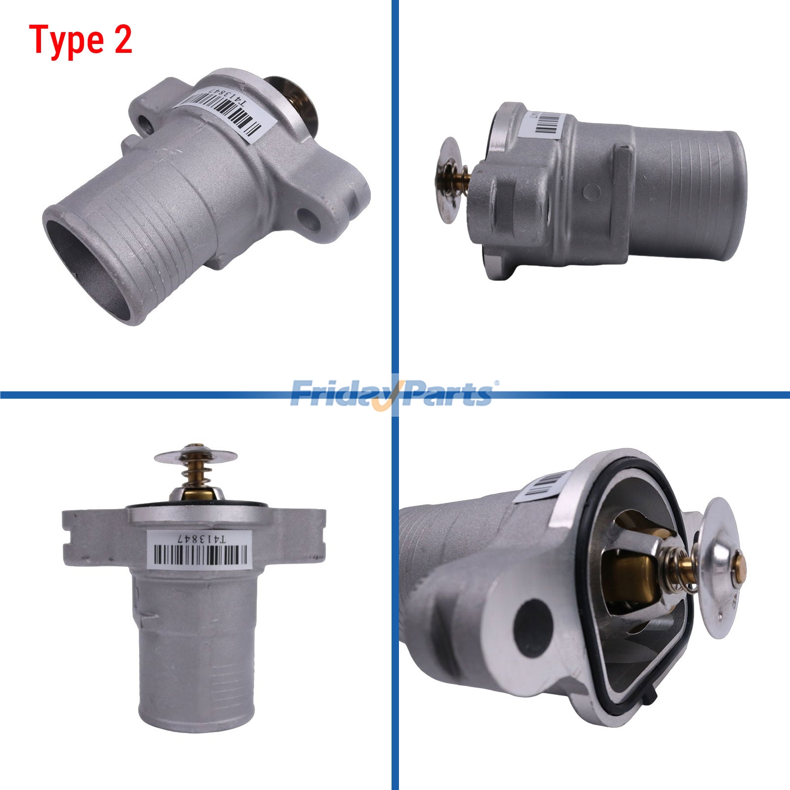 Termostato Assy 02/203184 para JCB 2CX 2CXS 2CXSL 2CXL 411 409ZX 416 412S FridayParts