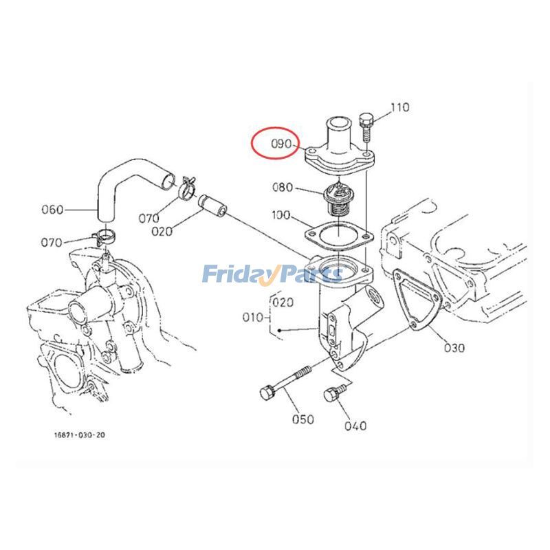 Thermostatabdeckung B7300HSD B7400HSD BX1800D BX1830Dbei FridayParts kaufen