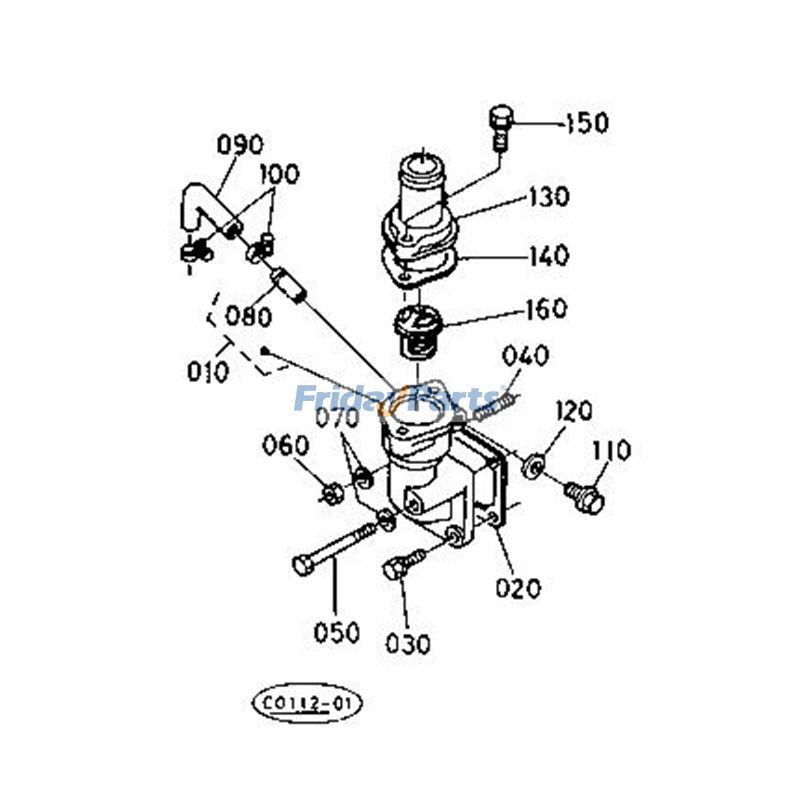Compre Tampa do termostato 16691-73260 para escavadeira Kubota KX91-3 U35 carregadeira de rodas R420 R430 na FridayParts