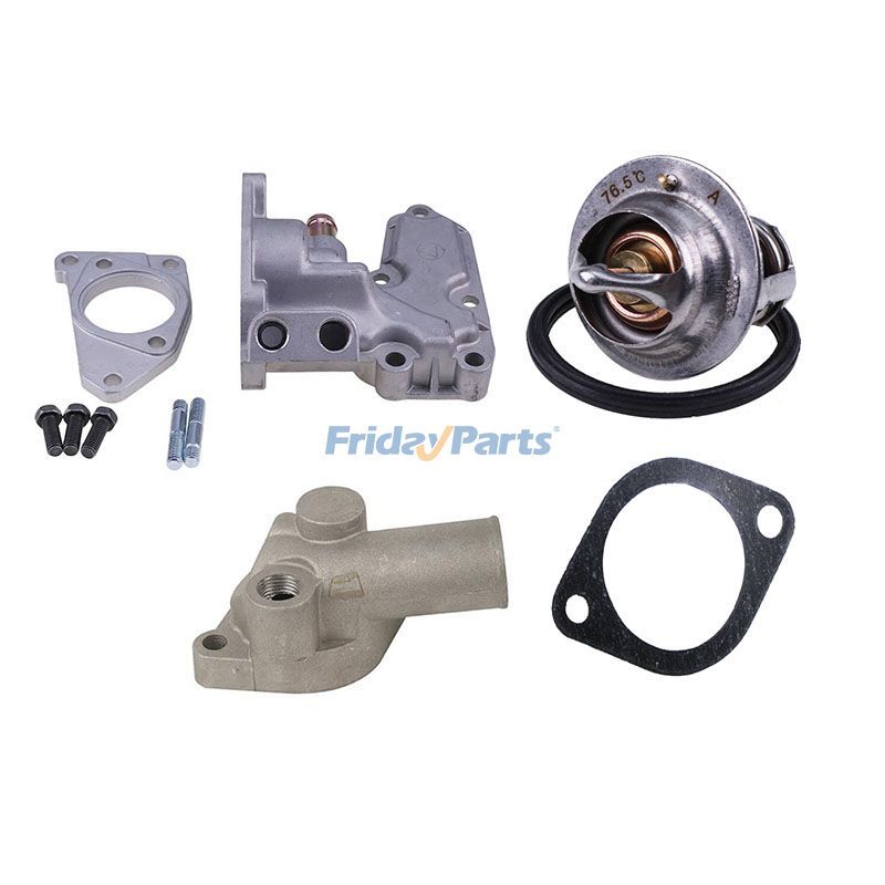 Thermostat-Kit & Gehäuse & Wasserauslassrohr 8943255131 8943656742 8970186640 8971397120 für Isuzu-Motor 3LD1 4JB1 Hitachi-Lader DX40-C DX45-C