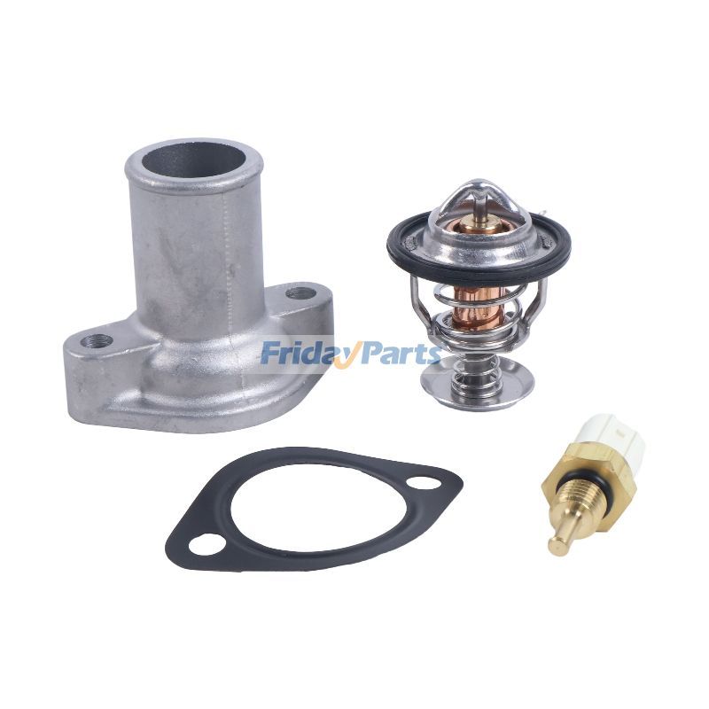 Thermostat With Gasket 1A021-73012 1A021-73270 & Cover 15321-73260 & Sensor T1063-65660 for Kubota Engine V2203 V2403