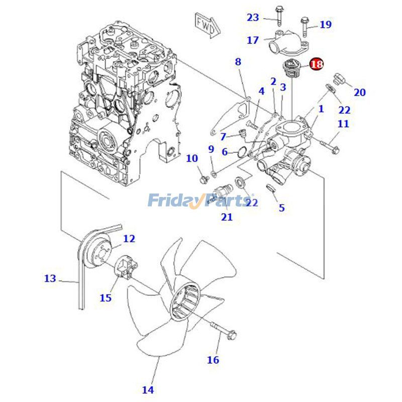 Thermostat für Komatsu 2D70E-5 3D76E-5für BaggerFür YANMAR
