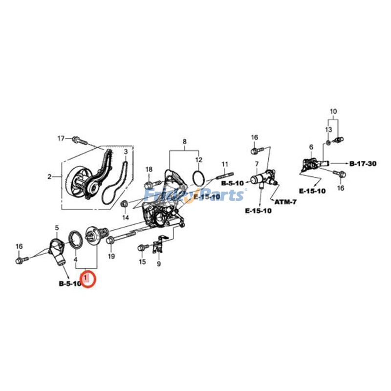 Thermostat 06193-59B-306 06193-5R0-00 für 2015-2022 Honda Fit CR-V Civicfür Für Honda