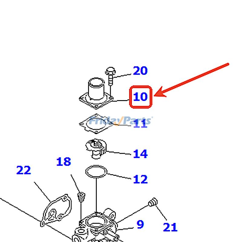 Thermostat Cover for Excavator,Generator,Tractor
