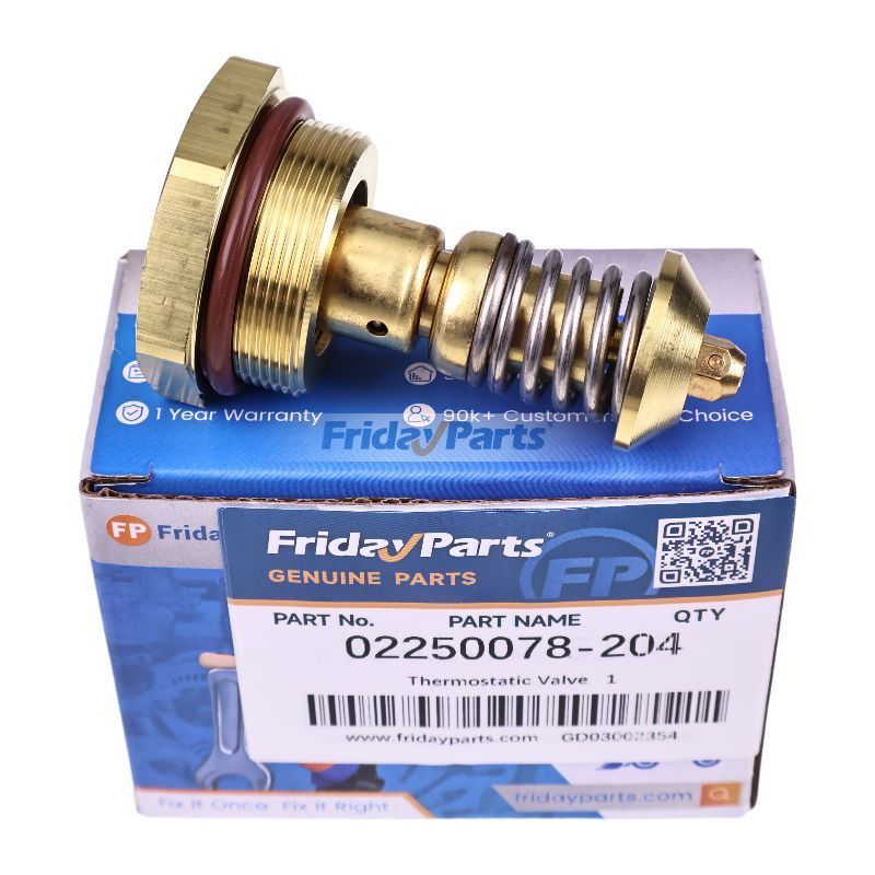 Vanne thermostatique 02250078-204 pour compresseur d'air Sullair