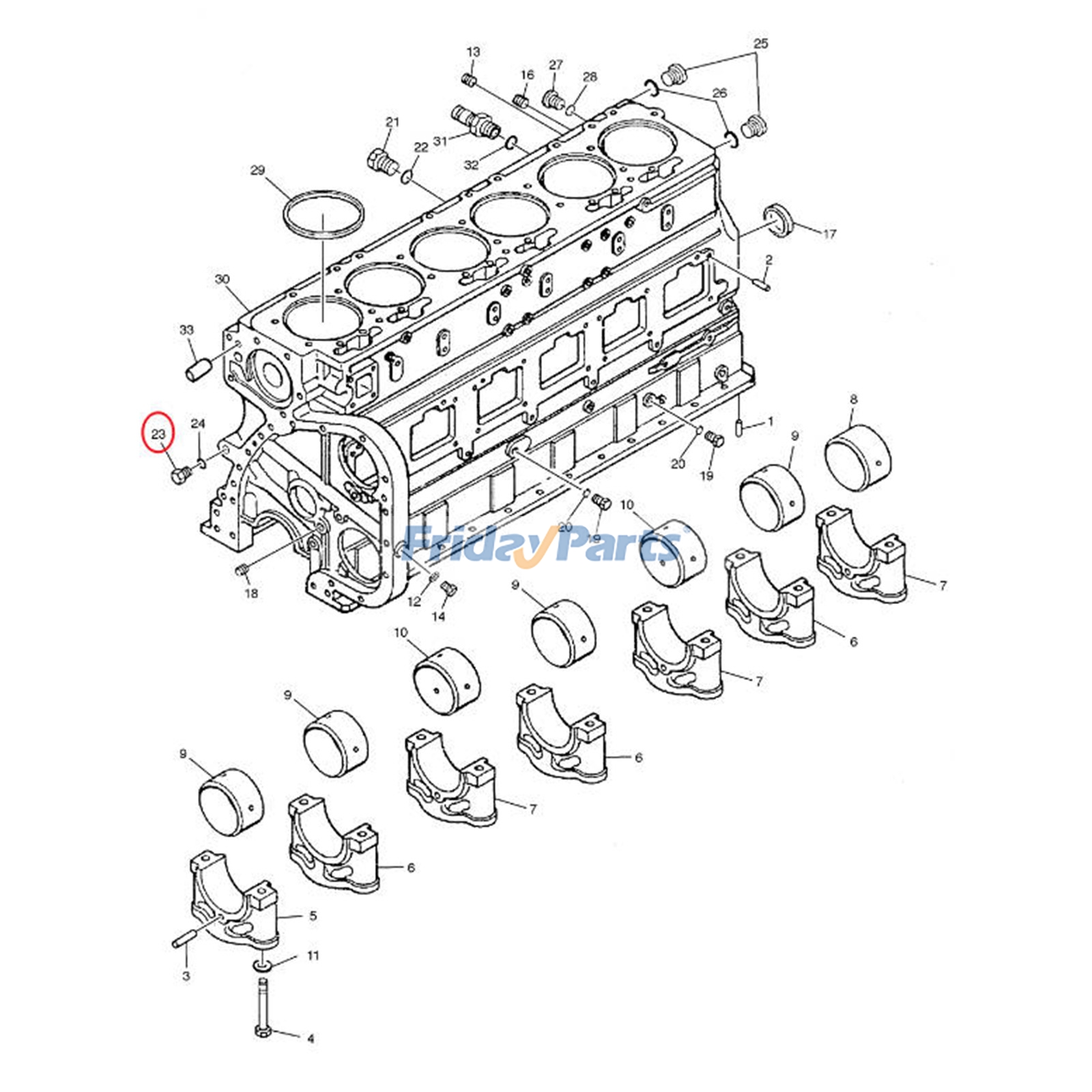 Tapón roscado 3046202 para motor Cummins QSB6.7 QSK19 QSK38 Cargadora de ruedas Hyundai HL770-7 HL7803A HL780-7A HL780-9 Para CASE,Para DOOSAN,Para HYUNDAI,Para JOHN DEERE,Para VOLVO