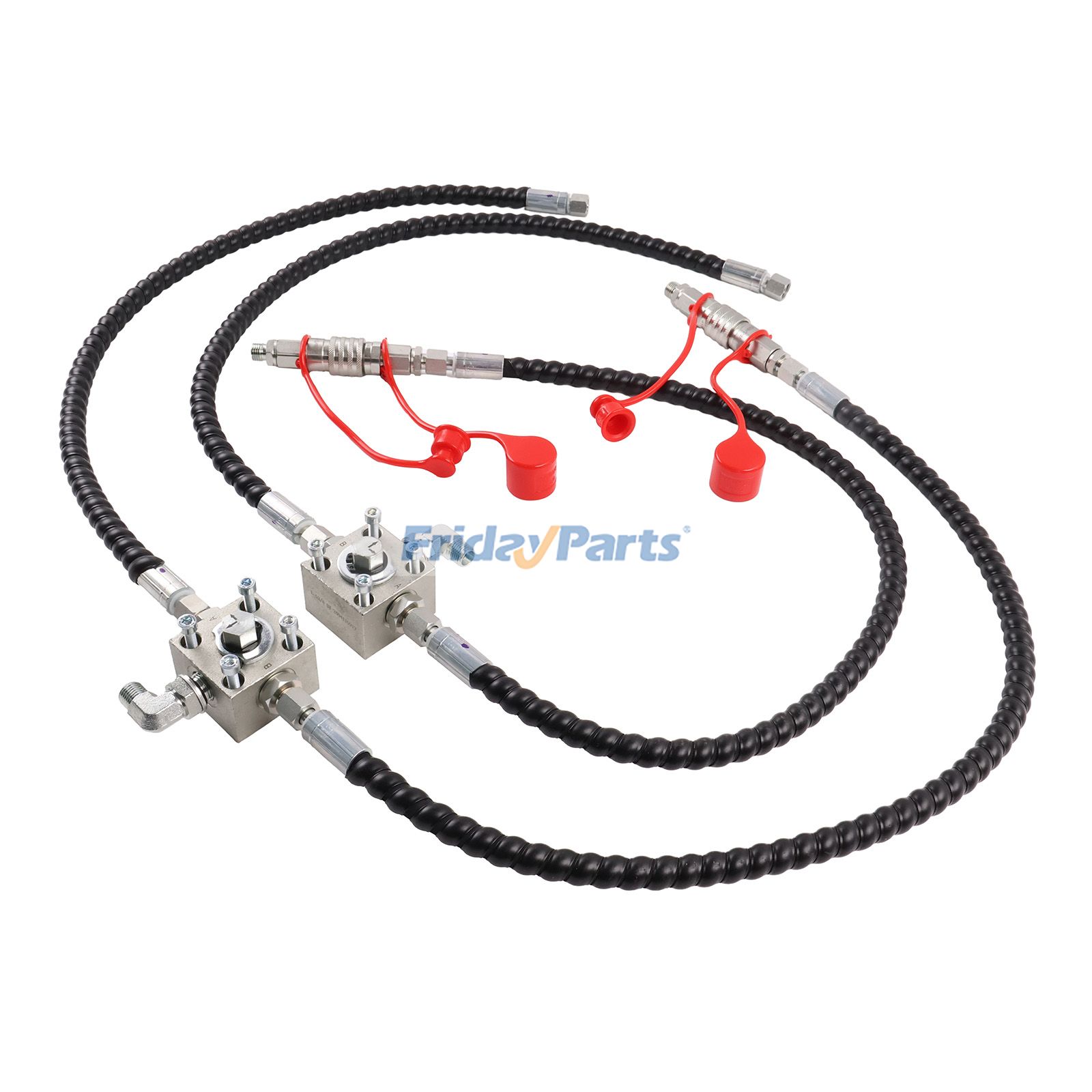 Three Way Diverter Valve with Quick Connect Kit for 1-2 Ton Excavator