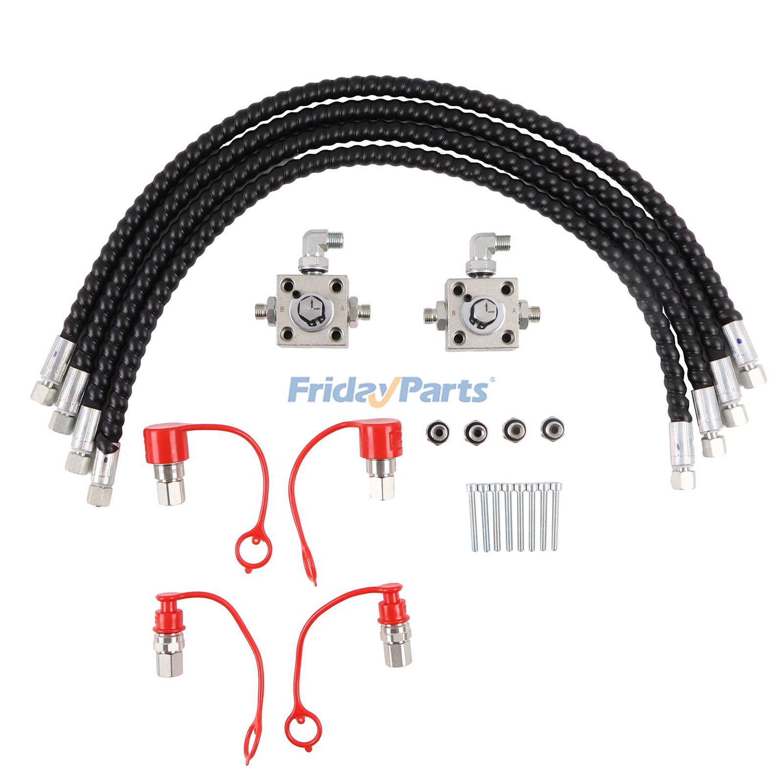 Three Way Diverter Valve with Quick Connect Kit for Excavator