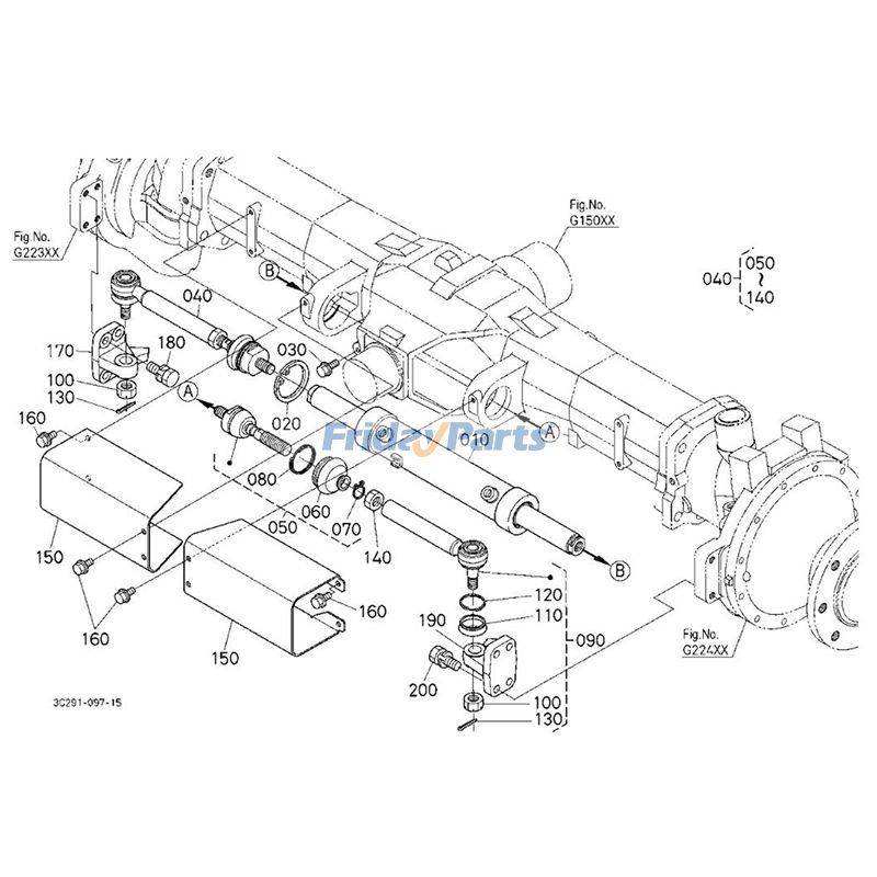 KUBOTA用タイロッド M8560HD M9540DT M9960HD M9960HDC