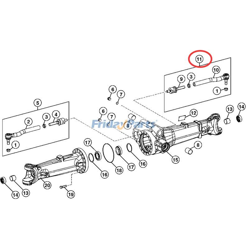 JOHN DEERE用エンジン,ローダー用タイロッドアセンブリ 325J 325K 325SK 410J 410K