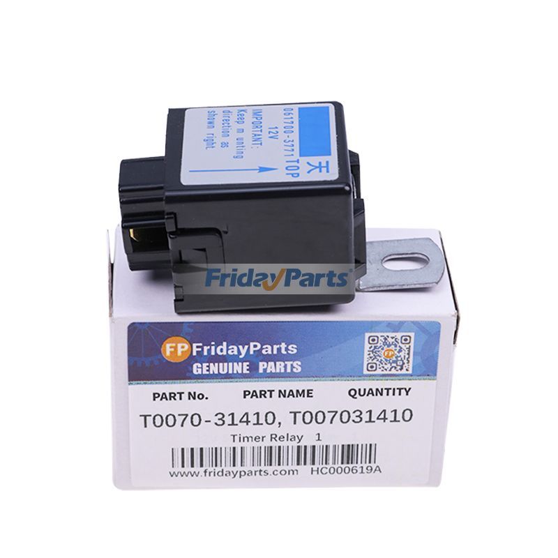 Relais de minuterie T0070-31410 T007031410 pour Kubota B1550E B1750D B1750E B1750HST B2150D B2150HSD B2150HSE BX1800D 12V