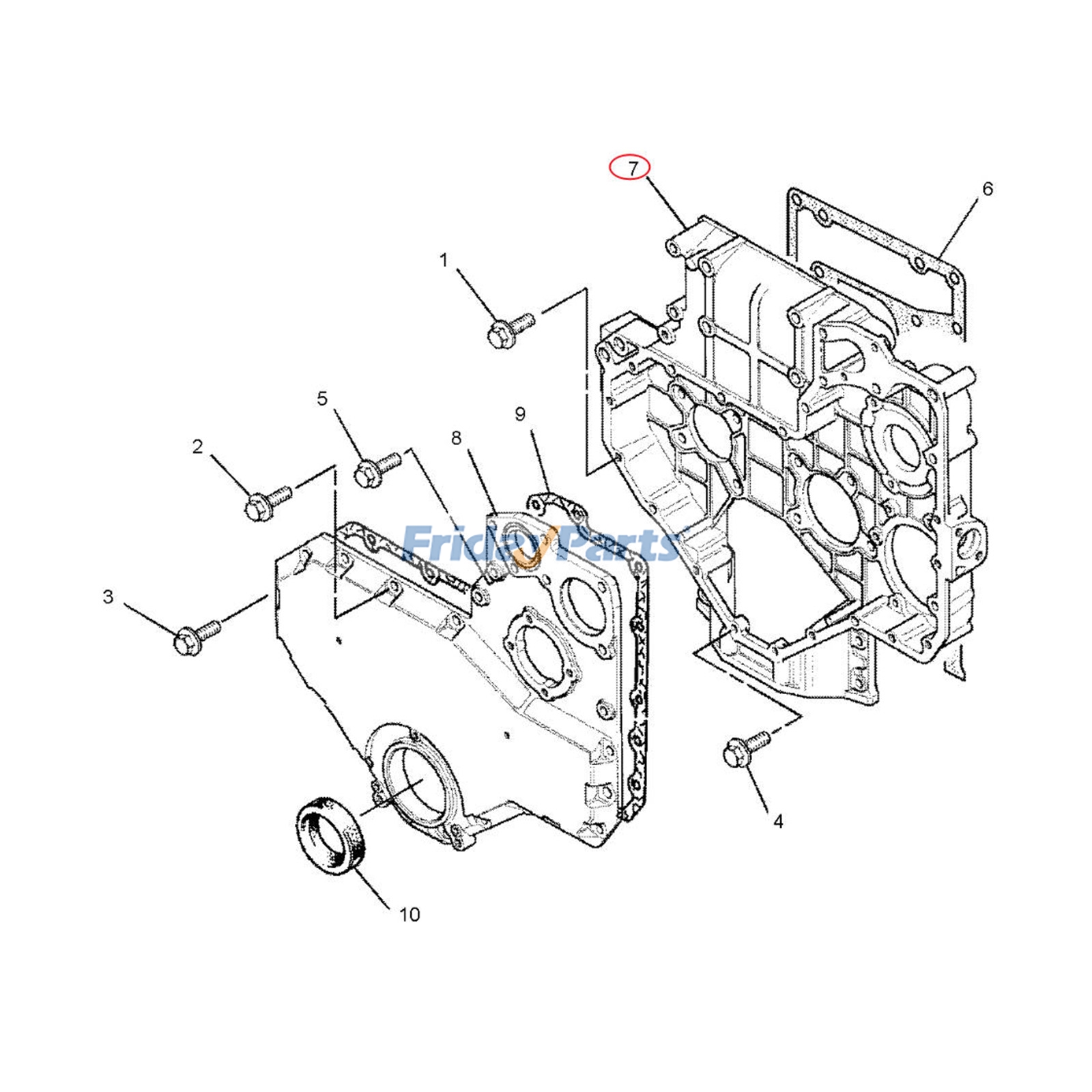 Caja de distribución 231-3488 para motor Caterpillar CAT 3054 3056 Cargadora 416D 420D 424D 428D 430D 432D 438D 442D Para CAT
