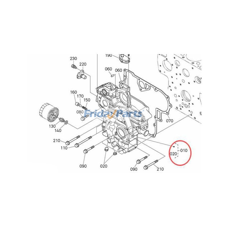 エンジン,エクスカベーター,ローダー タイミングギアカバー