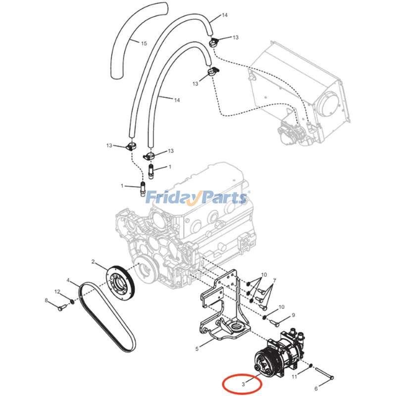 ローダー エアコンコンプレッサー