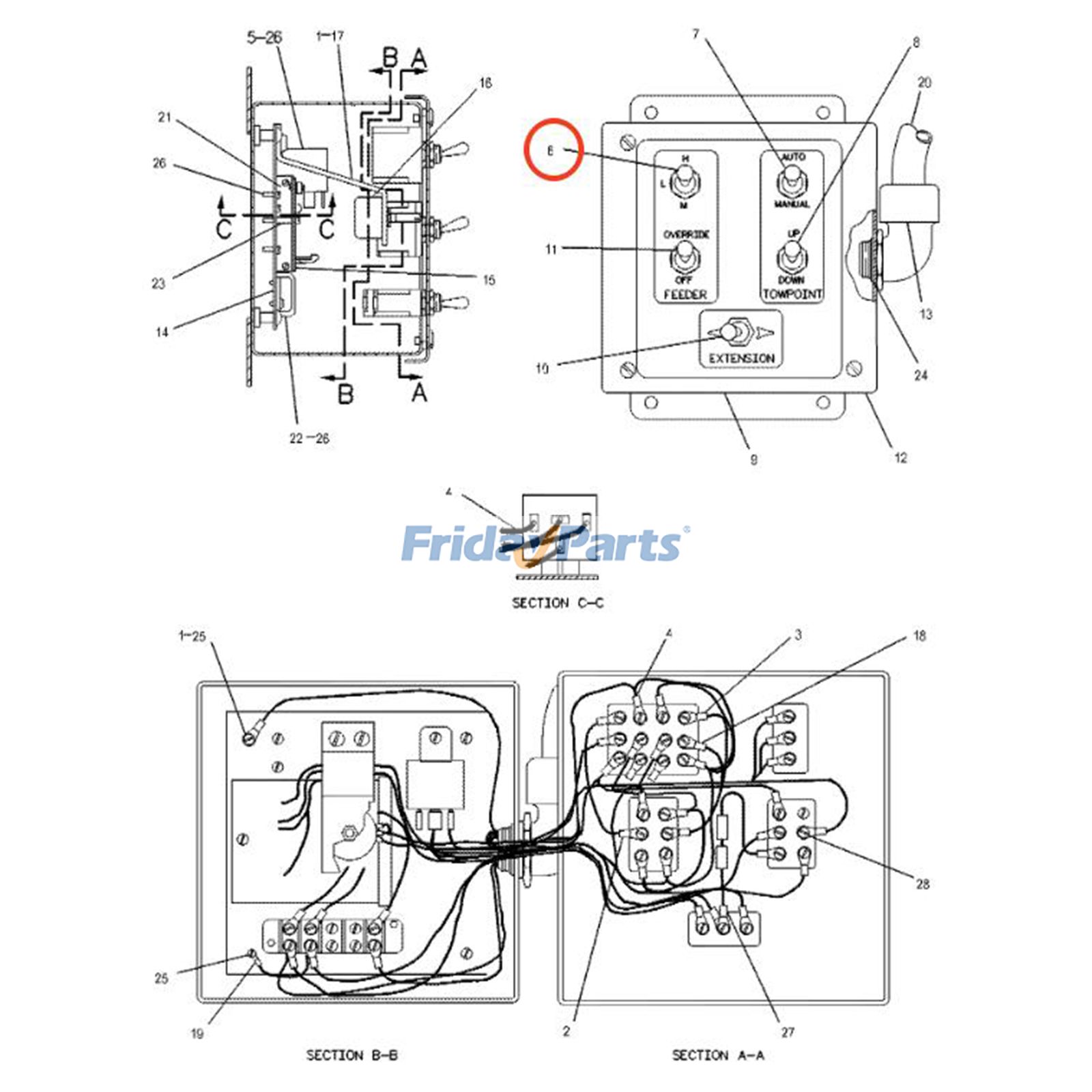 Interrupteur à bascule pour Compacteur,Moteur,Générateur Pour CAT,Pour Honeywell