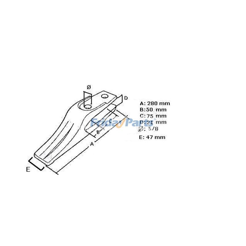 Dent-UNI 135-8203 6Y-6335 pour Caterpillar CAT 414E 416B 416C 416D 416E 416F 420D 428E 428F 430D 430E 430F 432D