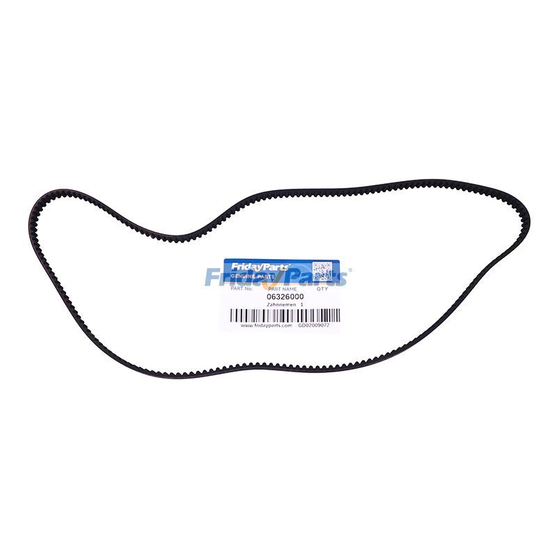 Correa dentada 06326000 para rodillo compactador manual Bomag BW65H