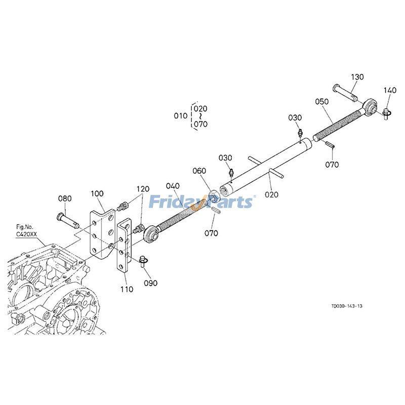 Top Link Assembly L3830DT L4060DT L4300DT L4400F L4760HSTC for Tractor