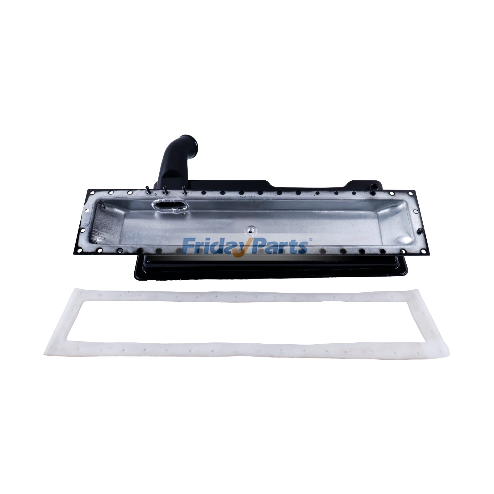 FridayParts Top Radiator Surge Tank Curved Neck With Gasket