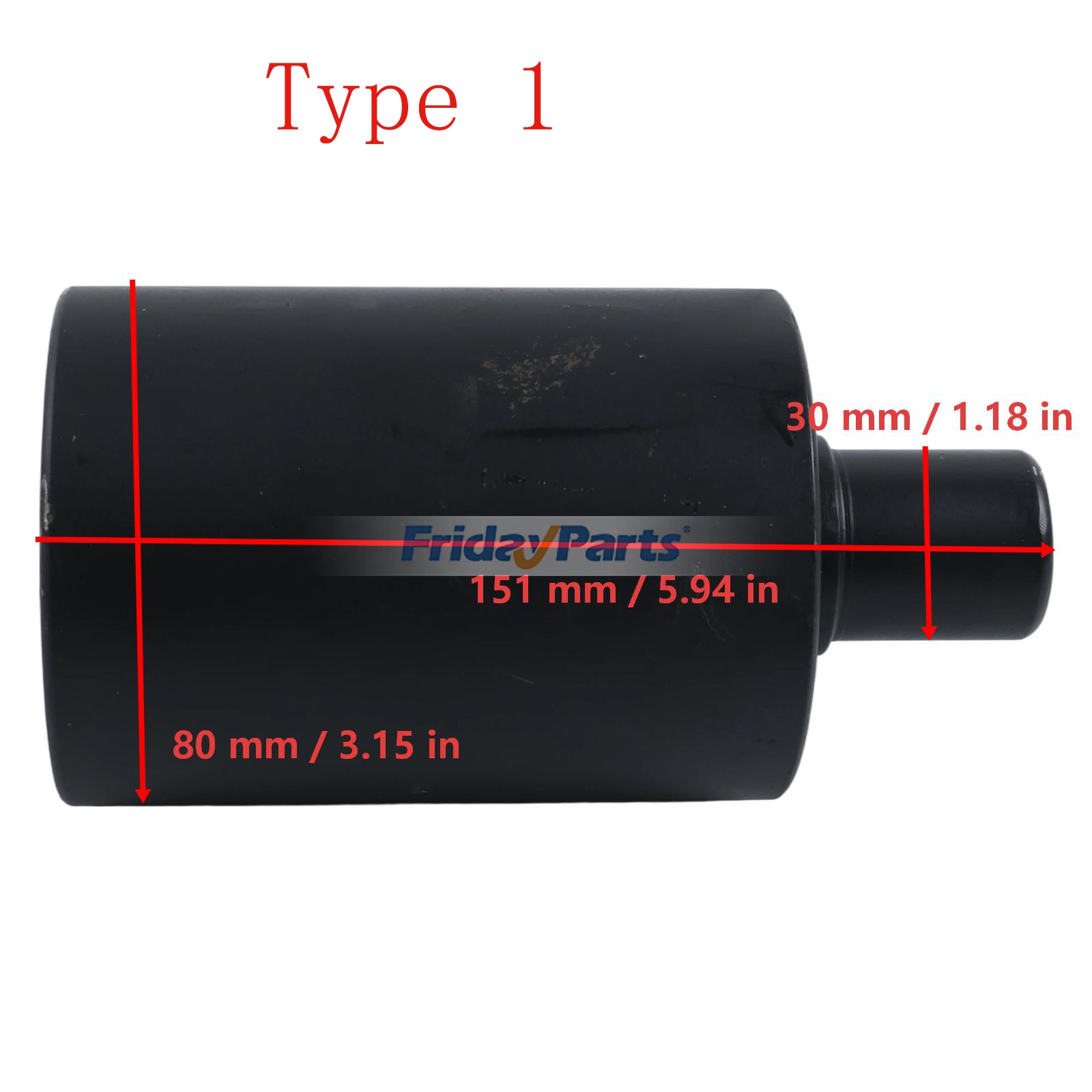 Conjunto de 2 roletes superiores 4718355 para escavadeiras John Deere 26G, 27D, 30P, 30G, 35P, 35D, 35G, 50P, 50D e 50G. para Escavadora 