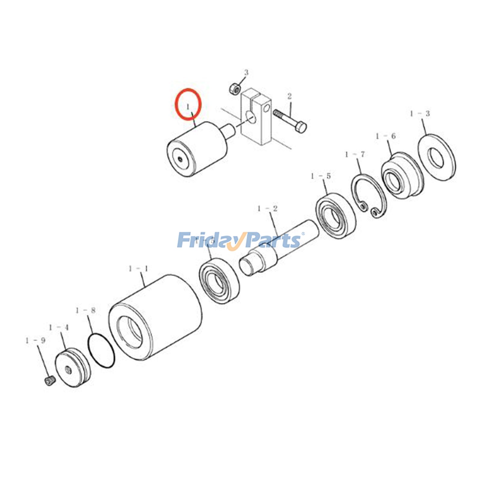 エクスカベーター 上部上部ローラー