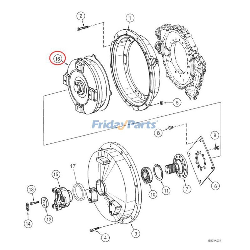 New Holland用ローダー用トルクコンバータホイール