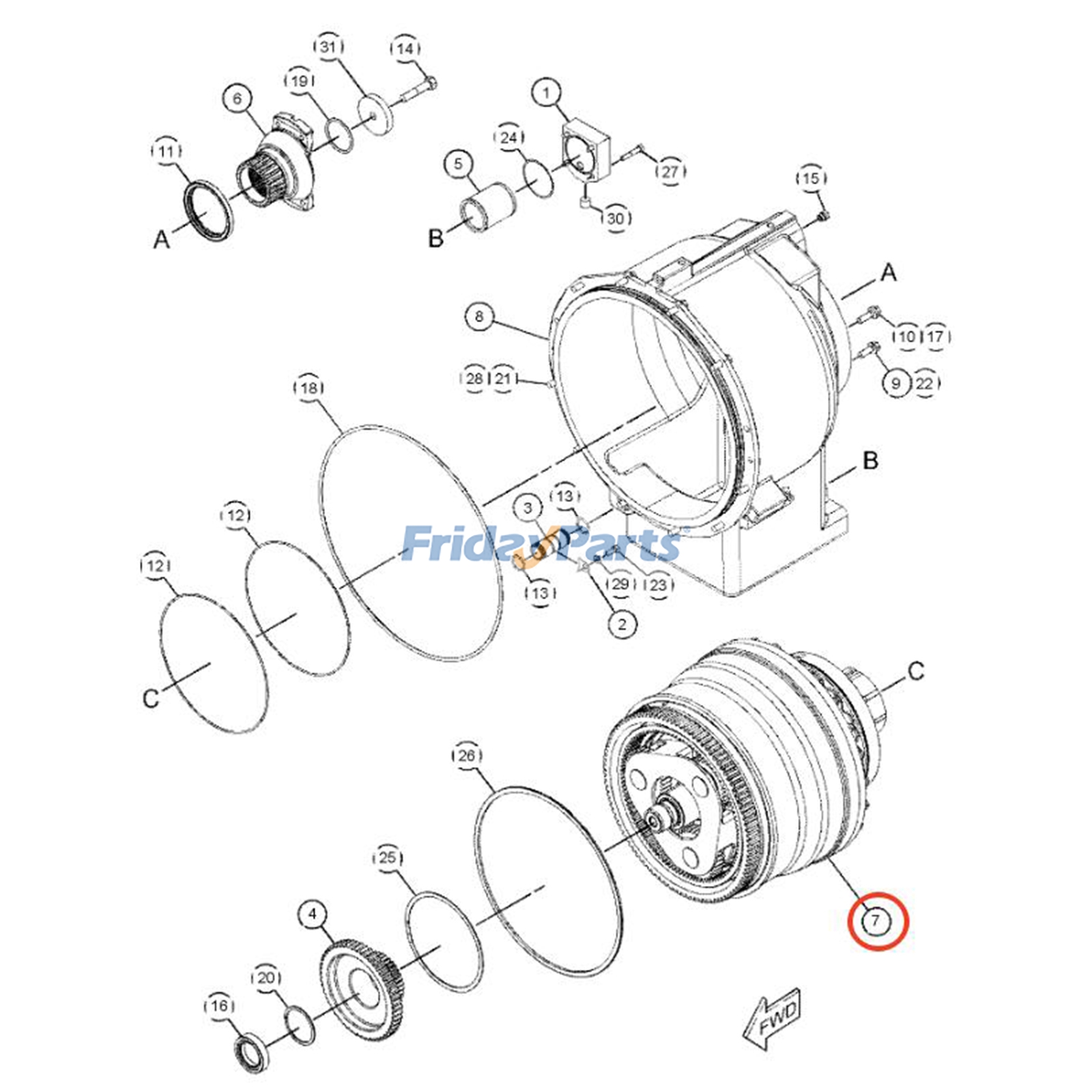 Conjunto convertidor de par 374-5784 para motor Caterpillar CAT C27 Tractor D10T2 Para CAT