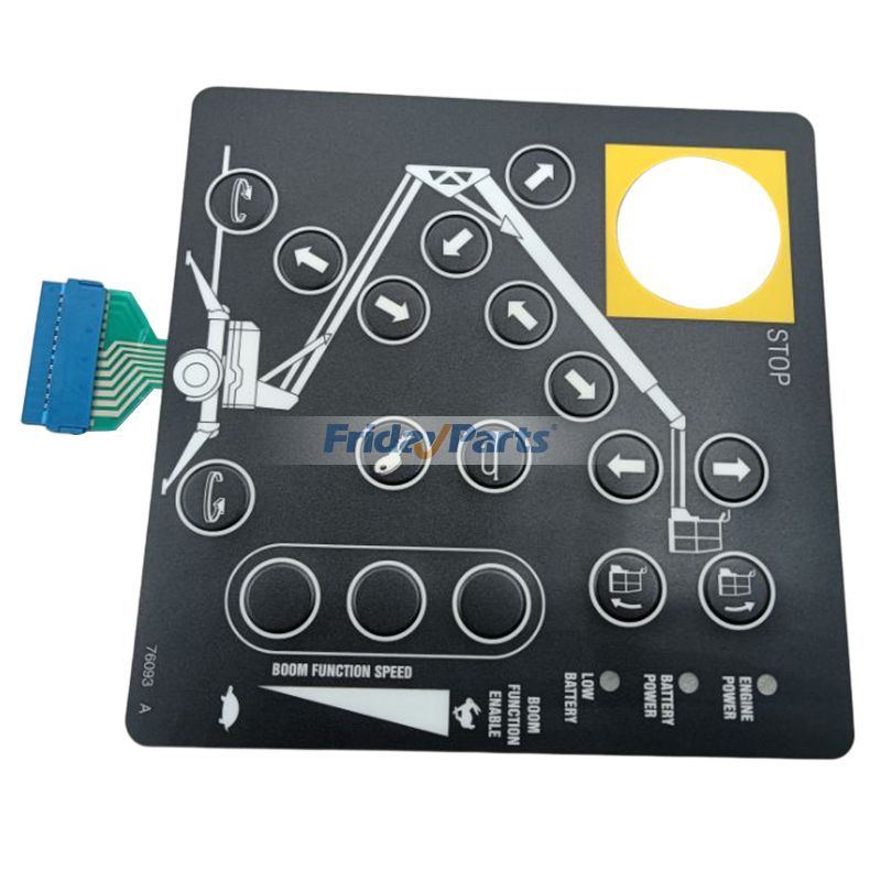 高所作業車 タッチパッドオーバーレイデカール牽引式高所作業車