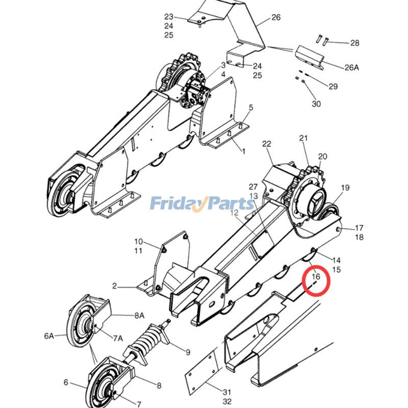  Track Roller TV380 For CASE