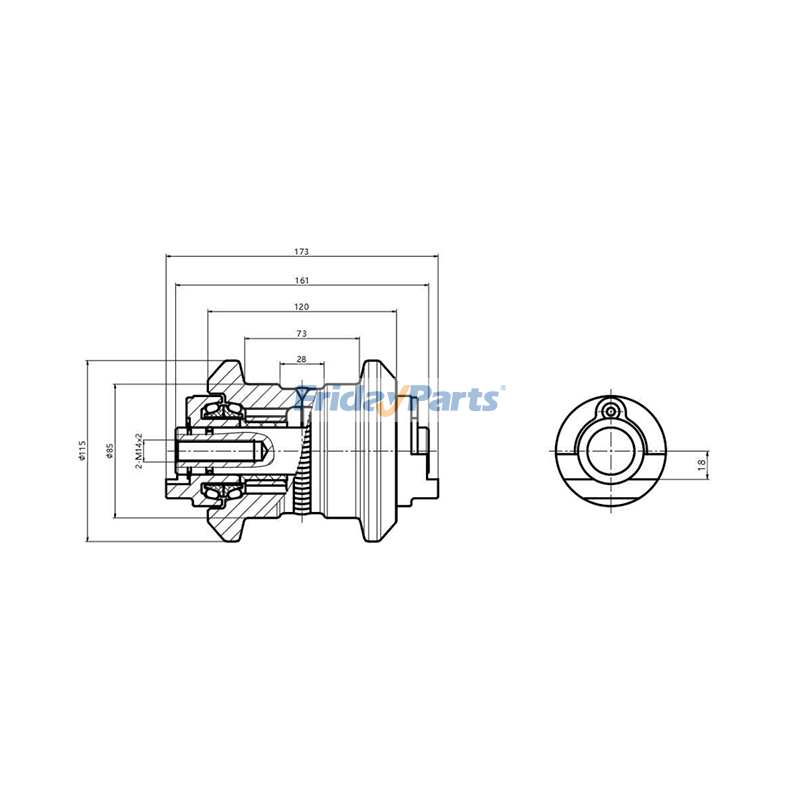Track Roller Assembly for Excavator