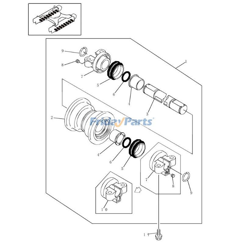 Track Roller for Excavator