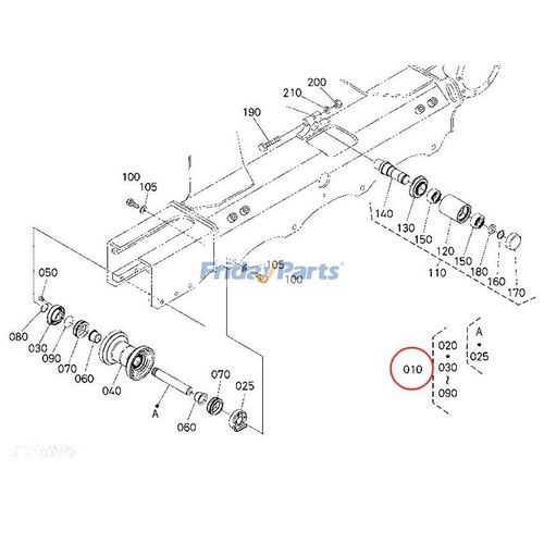 Bottom Track Roller RC788-21700 / RC788-21702 – Compatible With Kubota Mini Excavator KX033-4 & U35-4 (1 Pack)