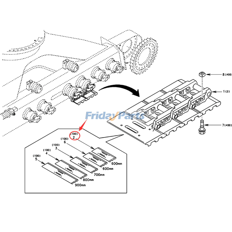 エクスカベーター,ローダー トラックシューズ