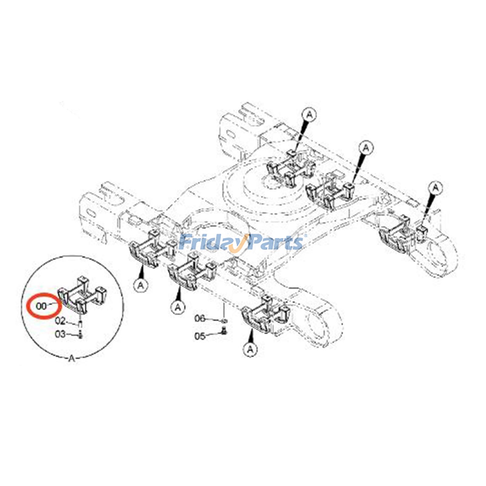 Track Guide Guard for Excavator