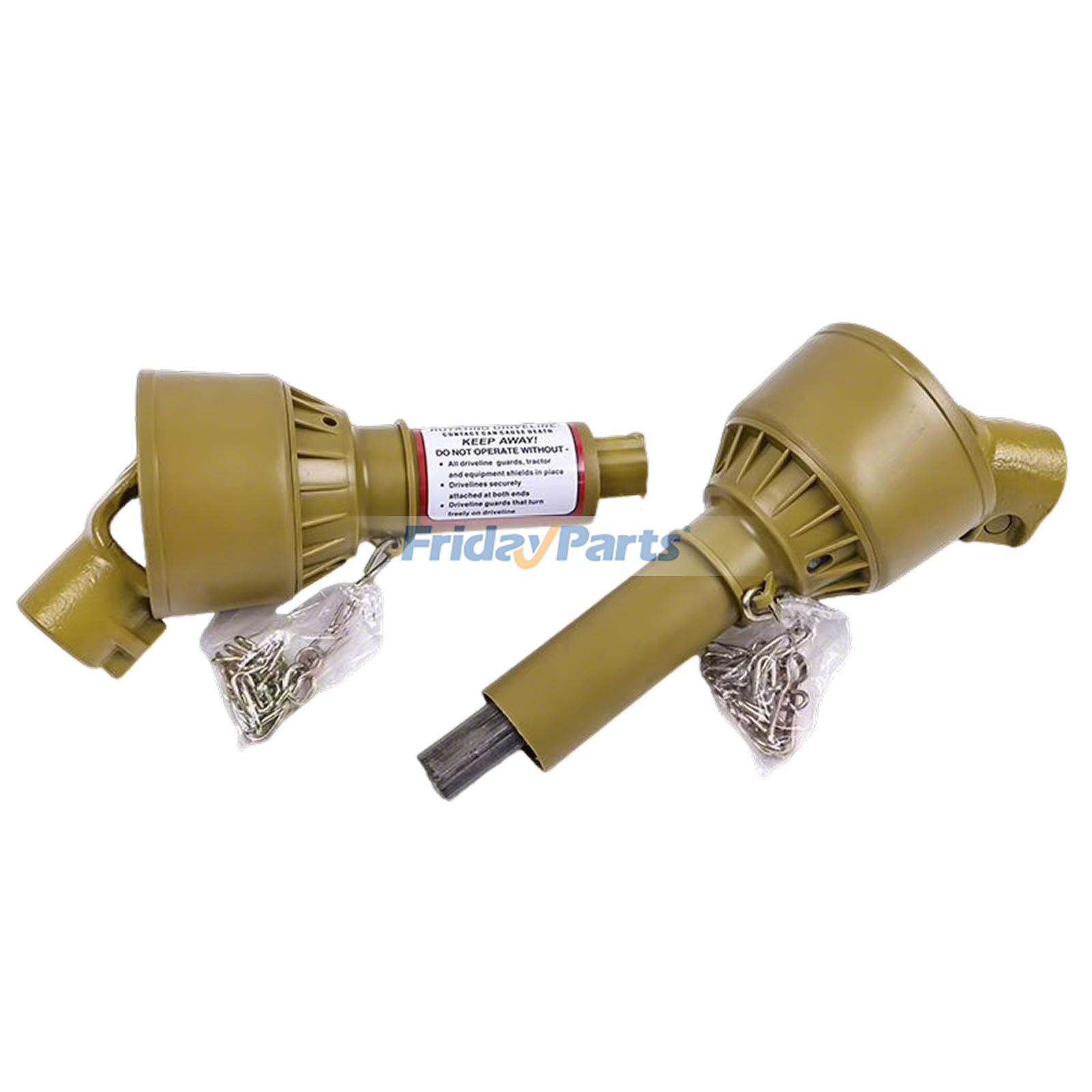 Repuesto Eje de transmisión TDF amarillo de 1-3/8" con 6 estrías en el extremo T1 de 20" a 24" para tractor compatible con Cortacésped,Tractor,Otros equipos agrícolas,Otros Para OTRA MARCA FridayParts