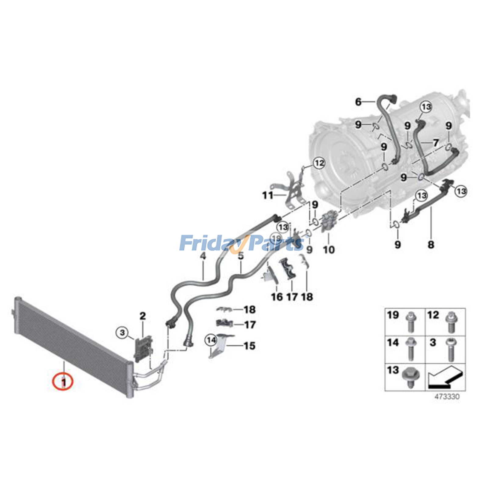 Transmission Oil Cooler for Vehicle