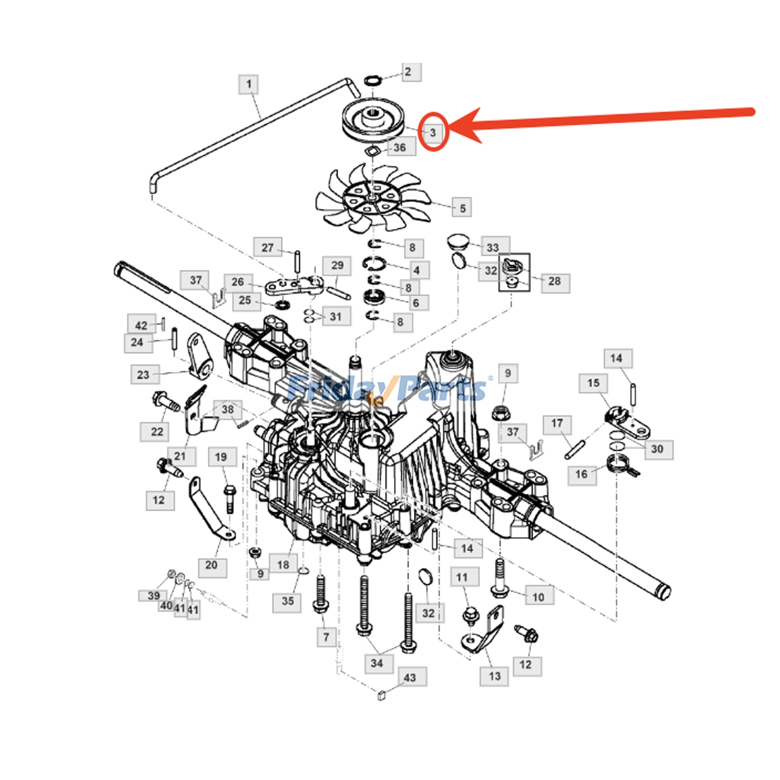  Transmission Pulley For JOHN DEERE