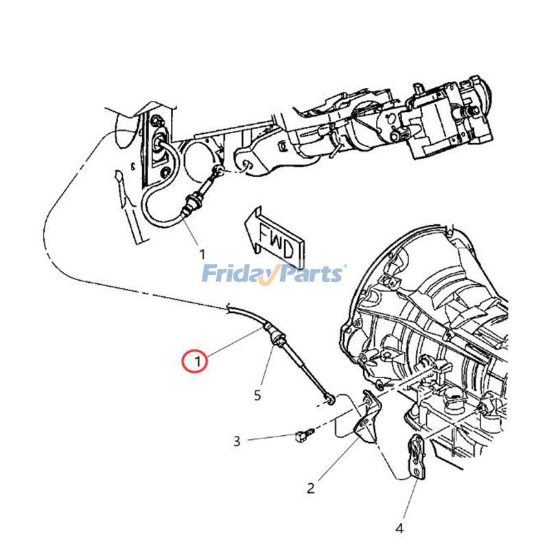 FridayParts Getriebeschaltkabel 2,5 l L4 4,7 l V8