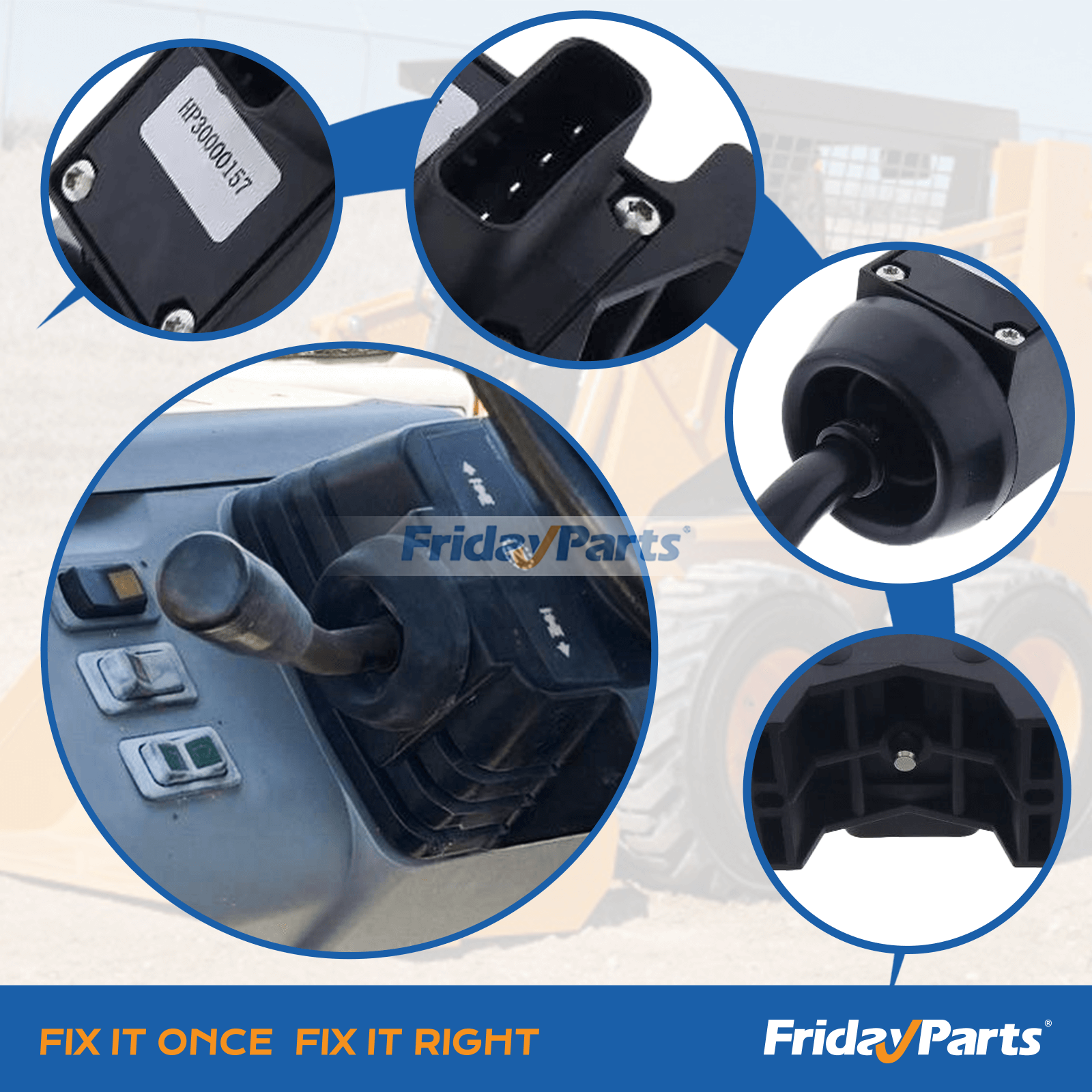 Close-up detail of 278328A1 236520A1 transmission shifter showing durable structure and smooth forward-neutral-reverse operation