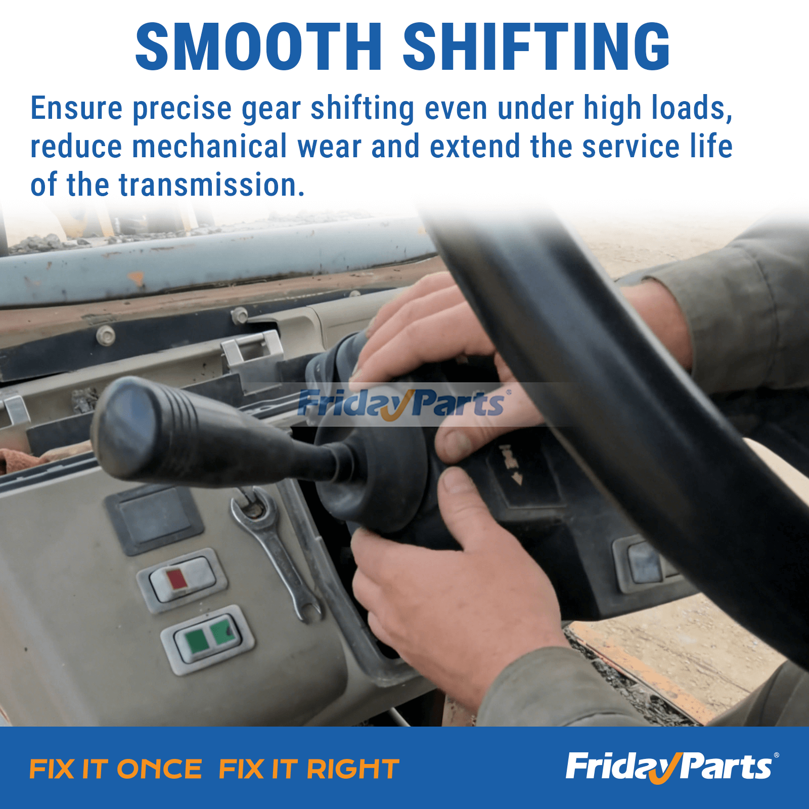 Easy installation transmission shifter 278328A1 236520A1 demonstrating direct-fit replacement for CASE 580 series loaders