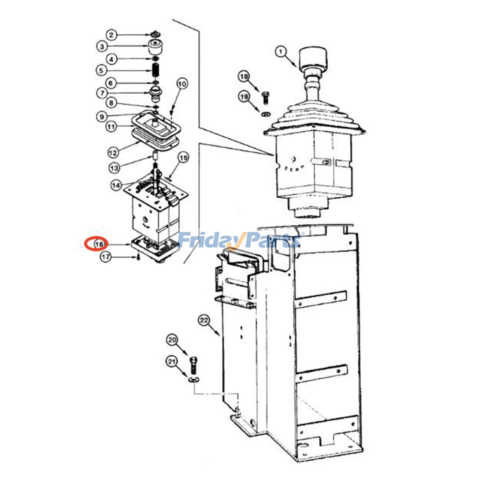 Plaque de commande de transmissionpour Niveleuse