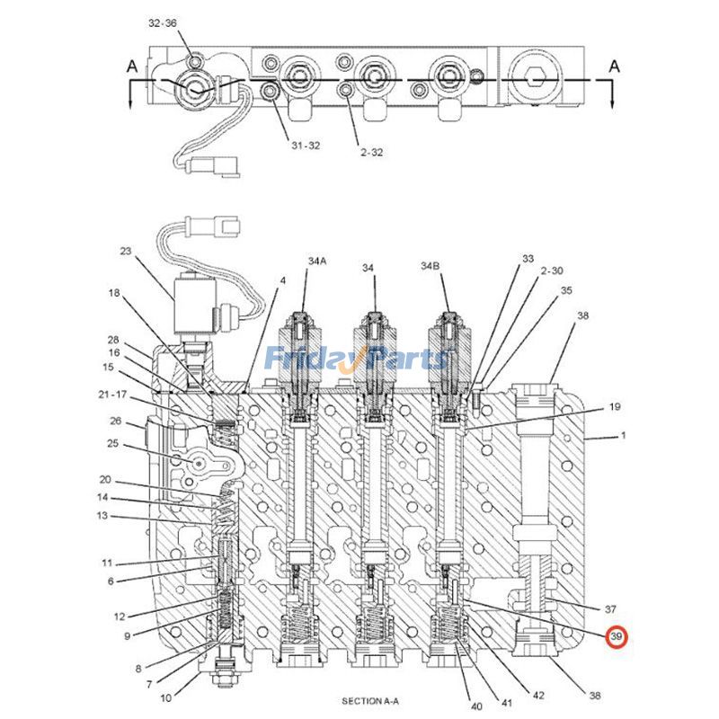 モーターグレーダー コントロールバルブスプール
