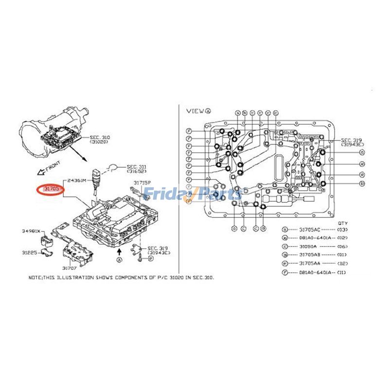 FridayParts Transmission Valve Body