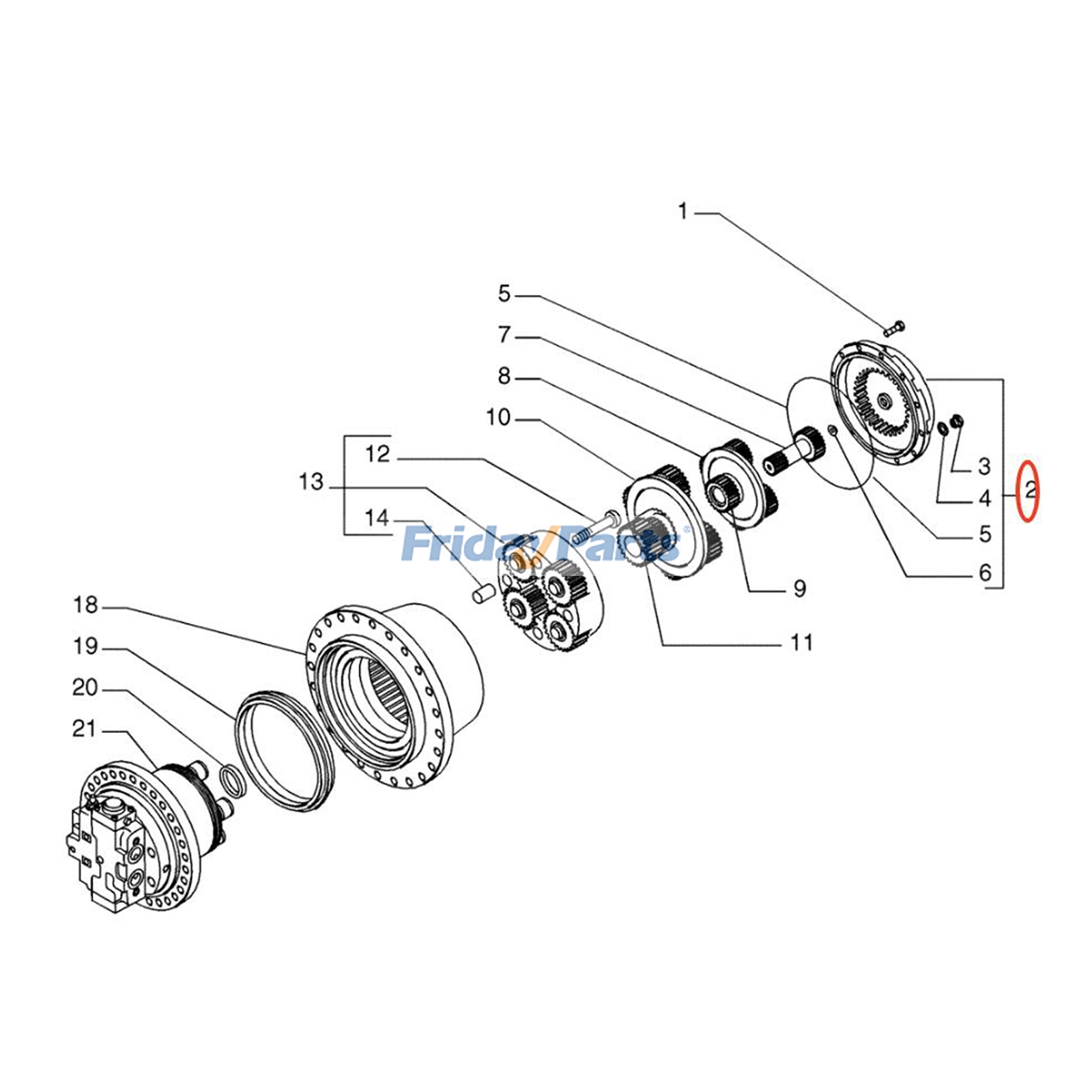 Kit de cubierta de viaje 71467815 71418381 para excavadora New Holland E175B E215 Para New Holland
