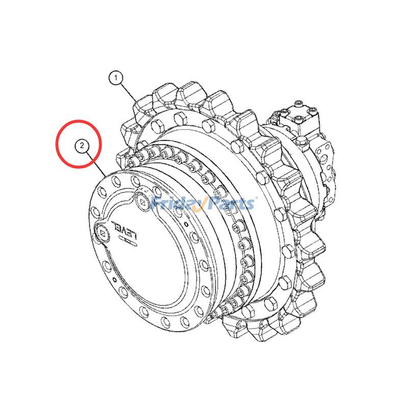 エクスカベーター Motorerpillar CAT 搭載のトラベルギアボックス