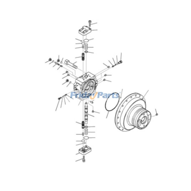 エクスカベーター モーター付き旅行用ギアボックス