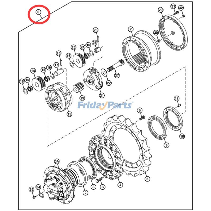 JOHN DEERE用用John Deere 掘削機 120D 用モーター付きトラベルギアボックス 9181123