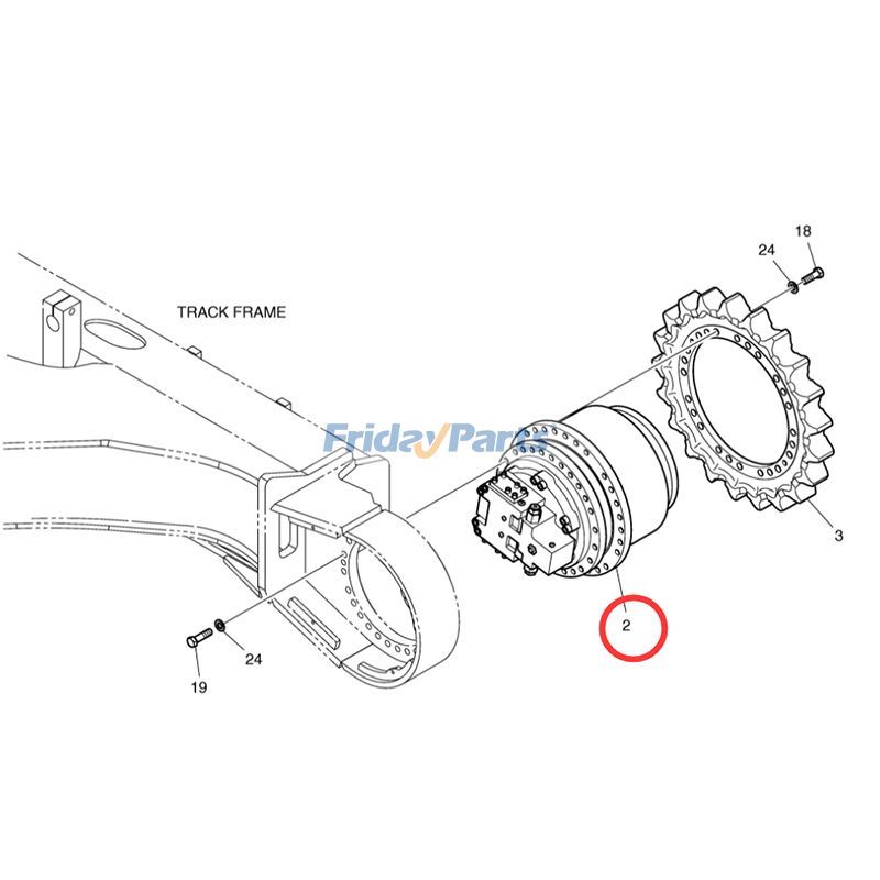 エクスカベーター 旅行用ギアボックス モーター付き 斗山大宇